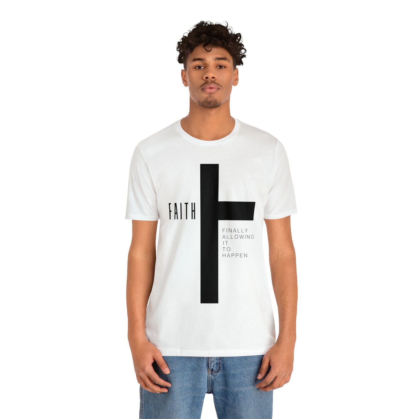 Finally Allowing It to Happen Cross Short Sleeve Tee - Black Cross