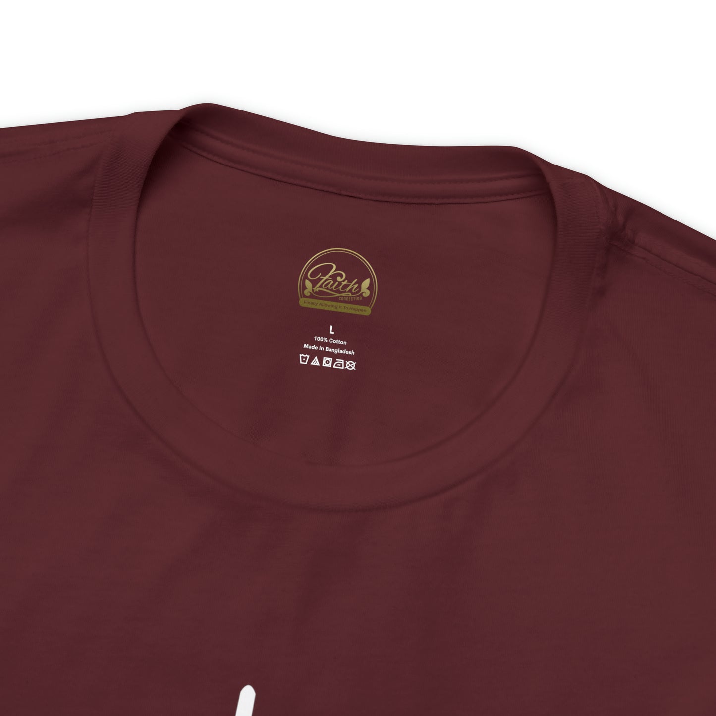 Cursive Faith with Cross Tee - White Font