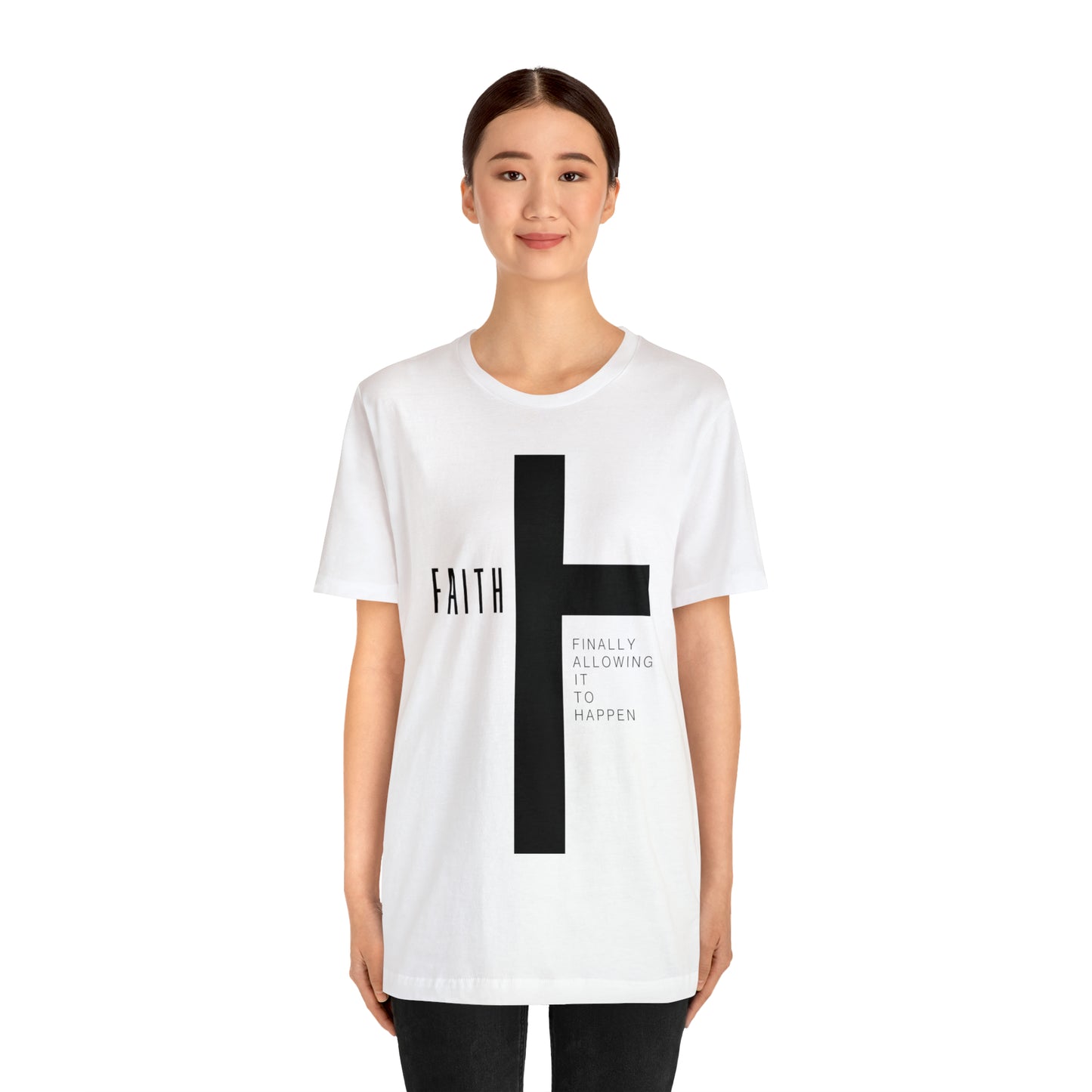 Finally Allowing It to Happen Cross Short Sleeve Tee - Black Cross