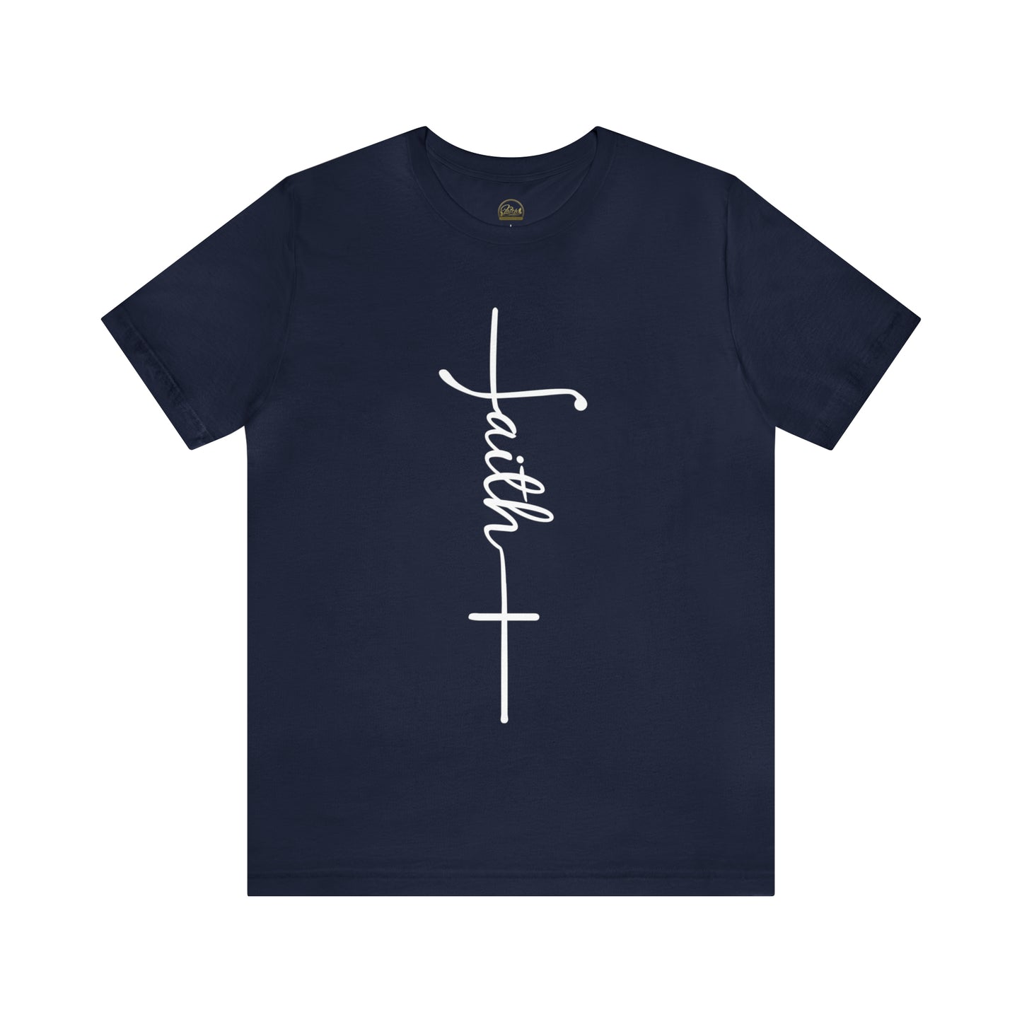 Cursive Faith with Cross Tee - White Font
