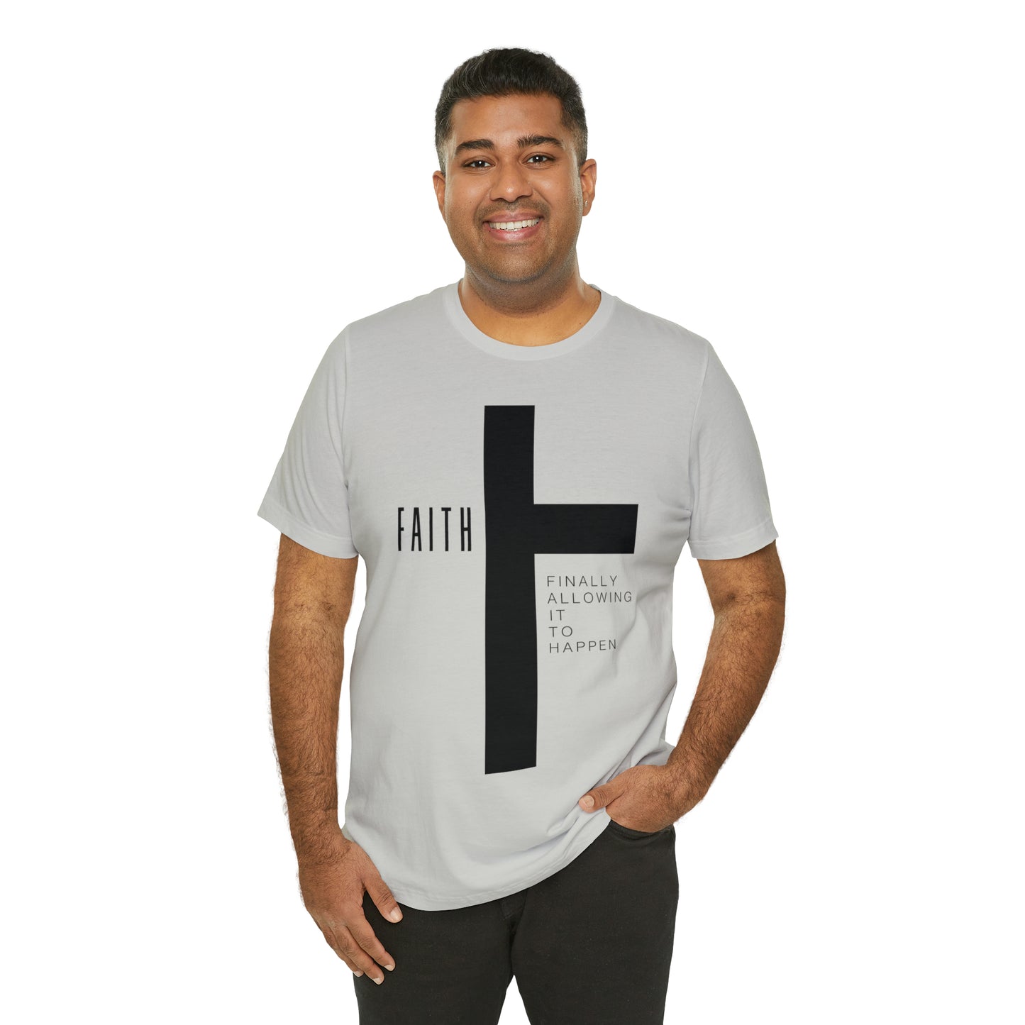 Finally Allowing It to Happen Cross Short Sleeve Tee - Black Cross