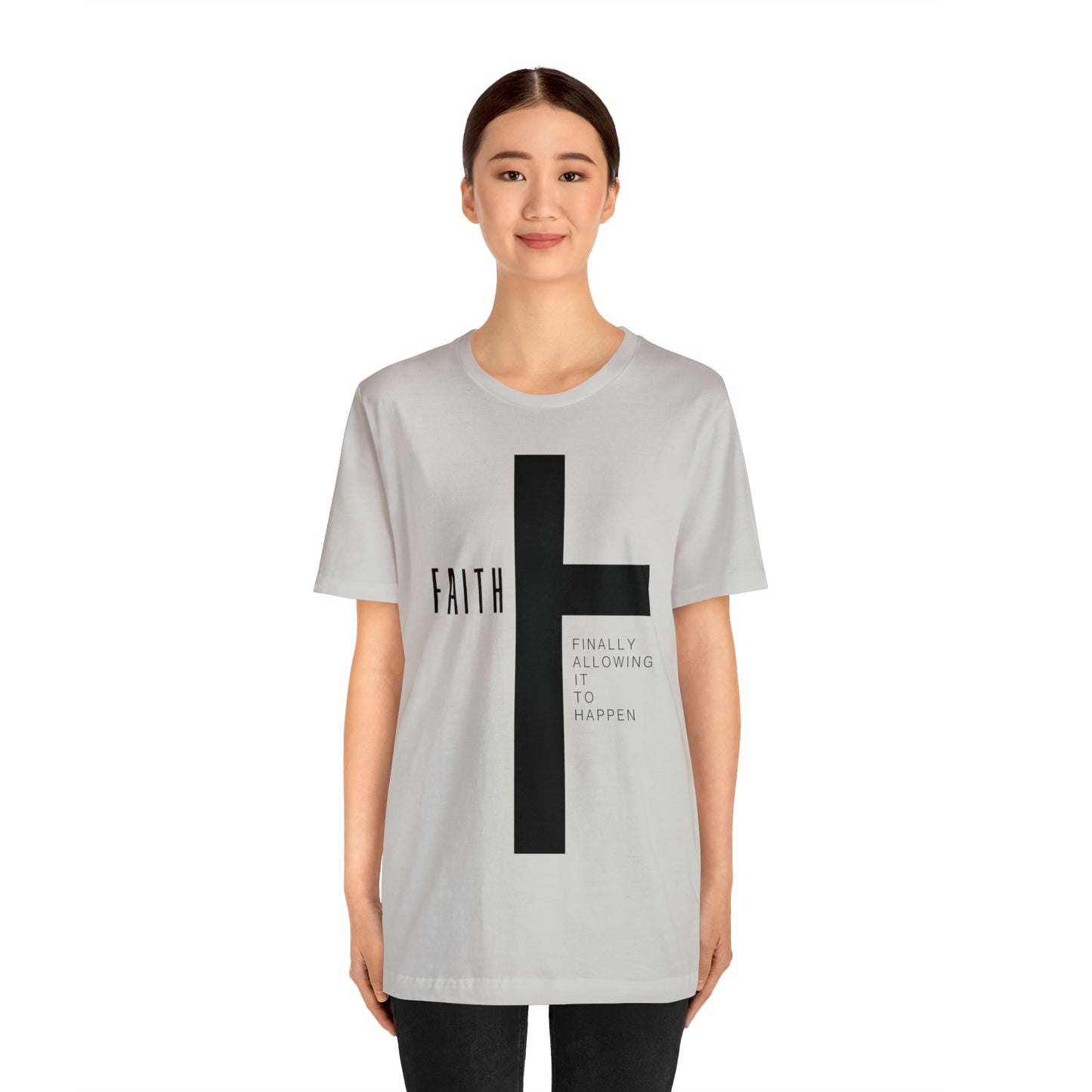 Finally Allowing It to Happen Cross Short Sleeve Tee - Black Cross