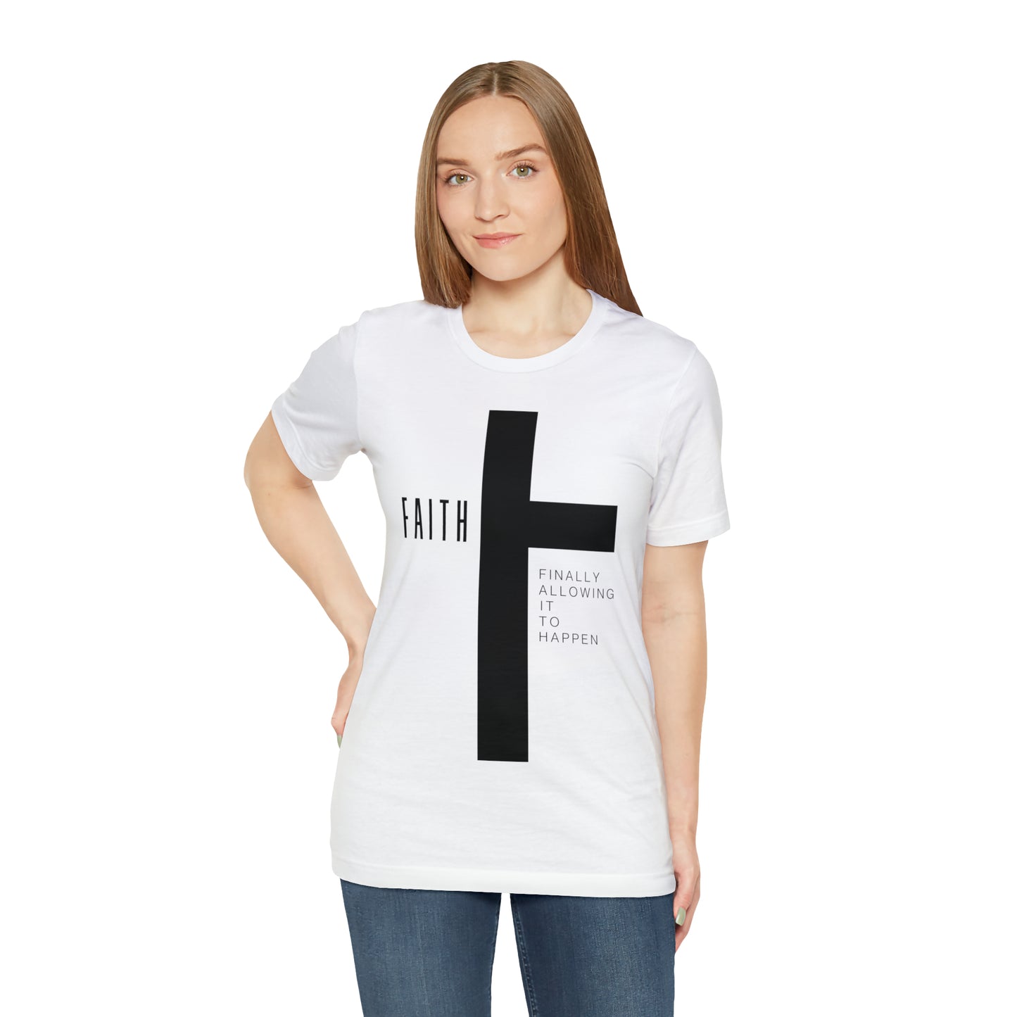 Finally Allowing It to Happen Cross Short Sleeve Tee - Black Cross