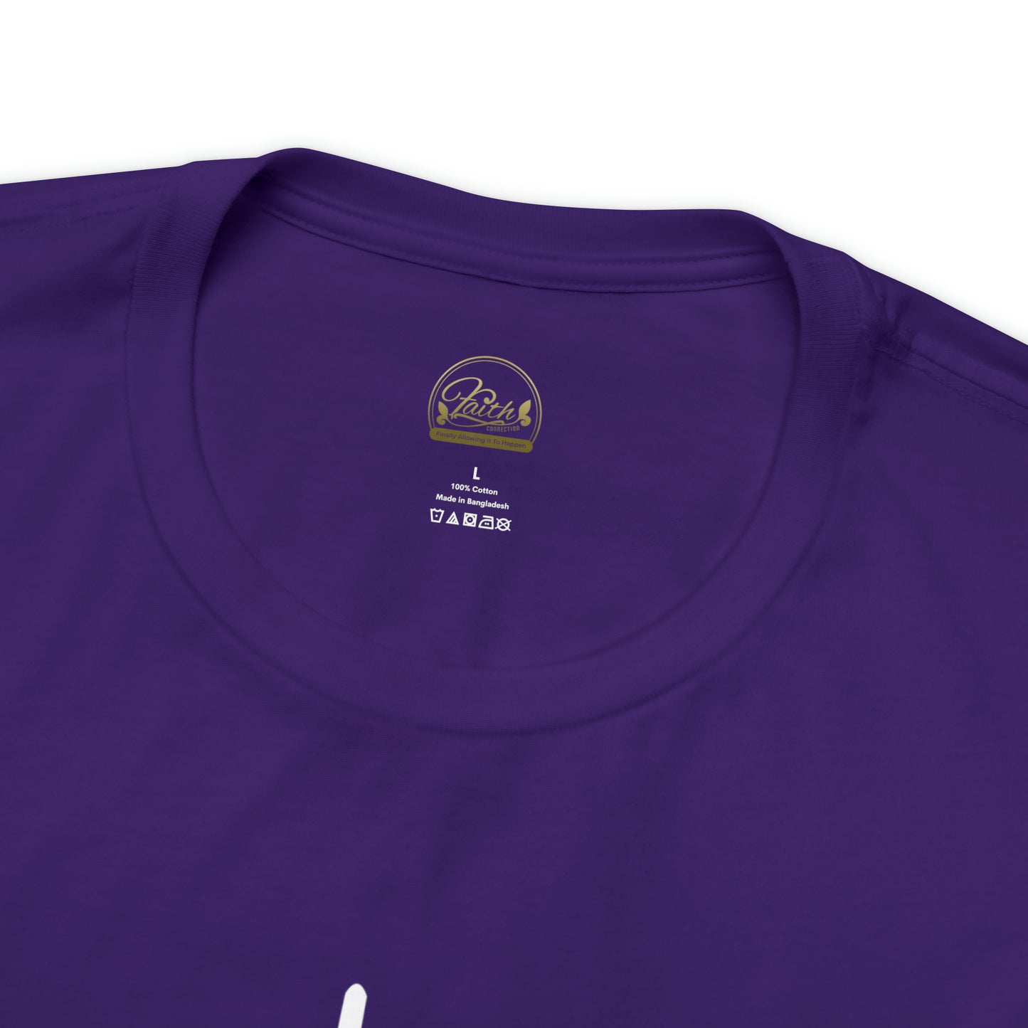 Cursive Faith with Cross Tee - White Font