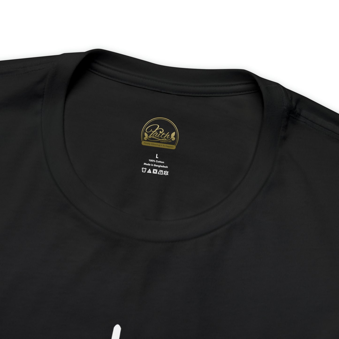 Cursive Faith with Cross Tee - White Font