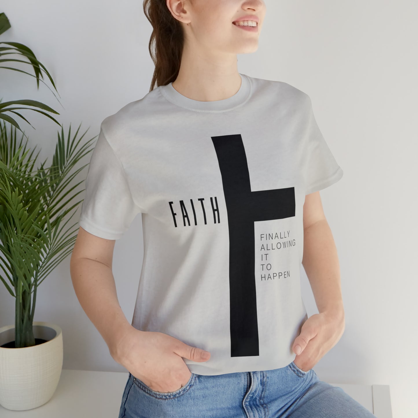 Finally Allowing It to Happen Cross Short Sleeve Tee - Black Cross