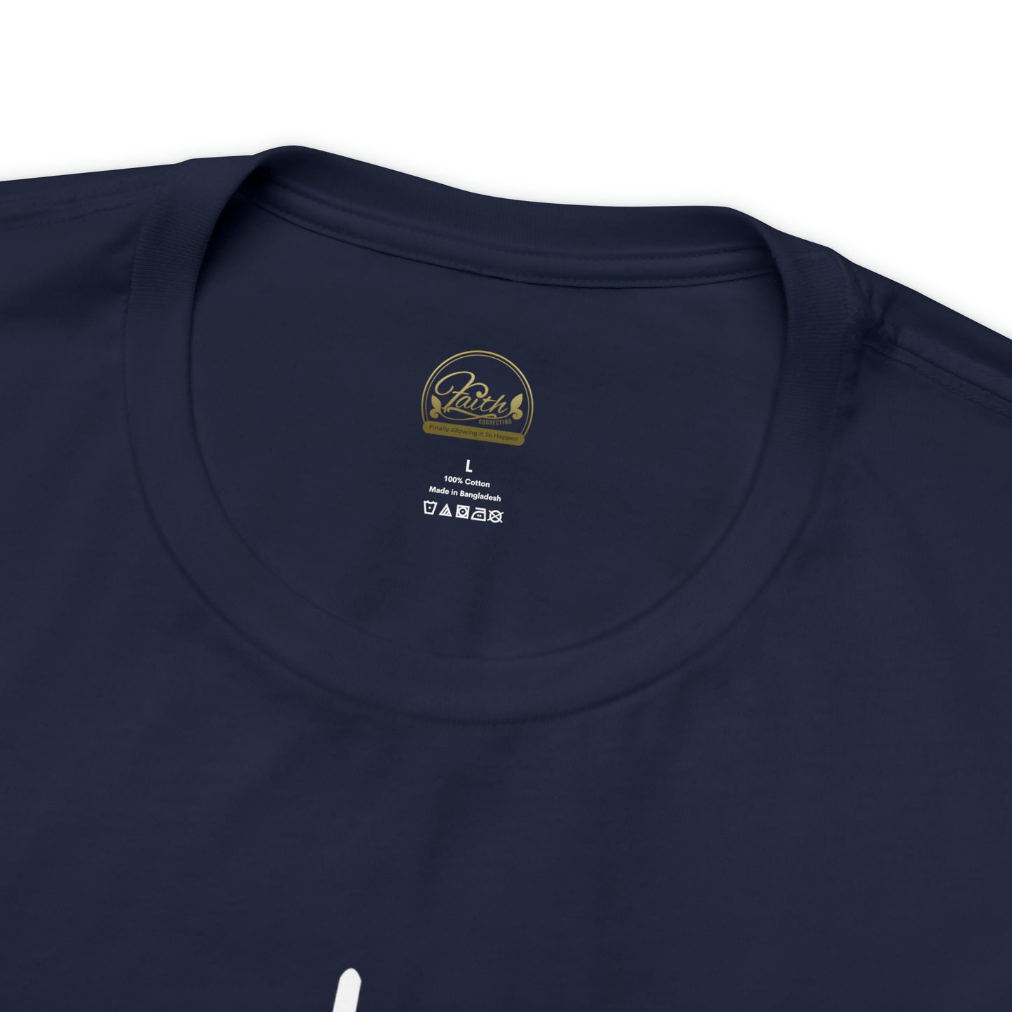 Cursive Faith with Cross Tee - White Font