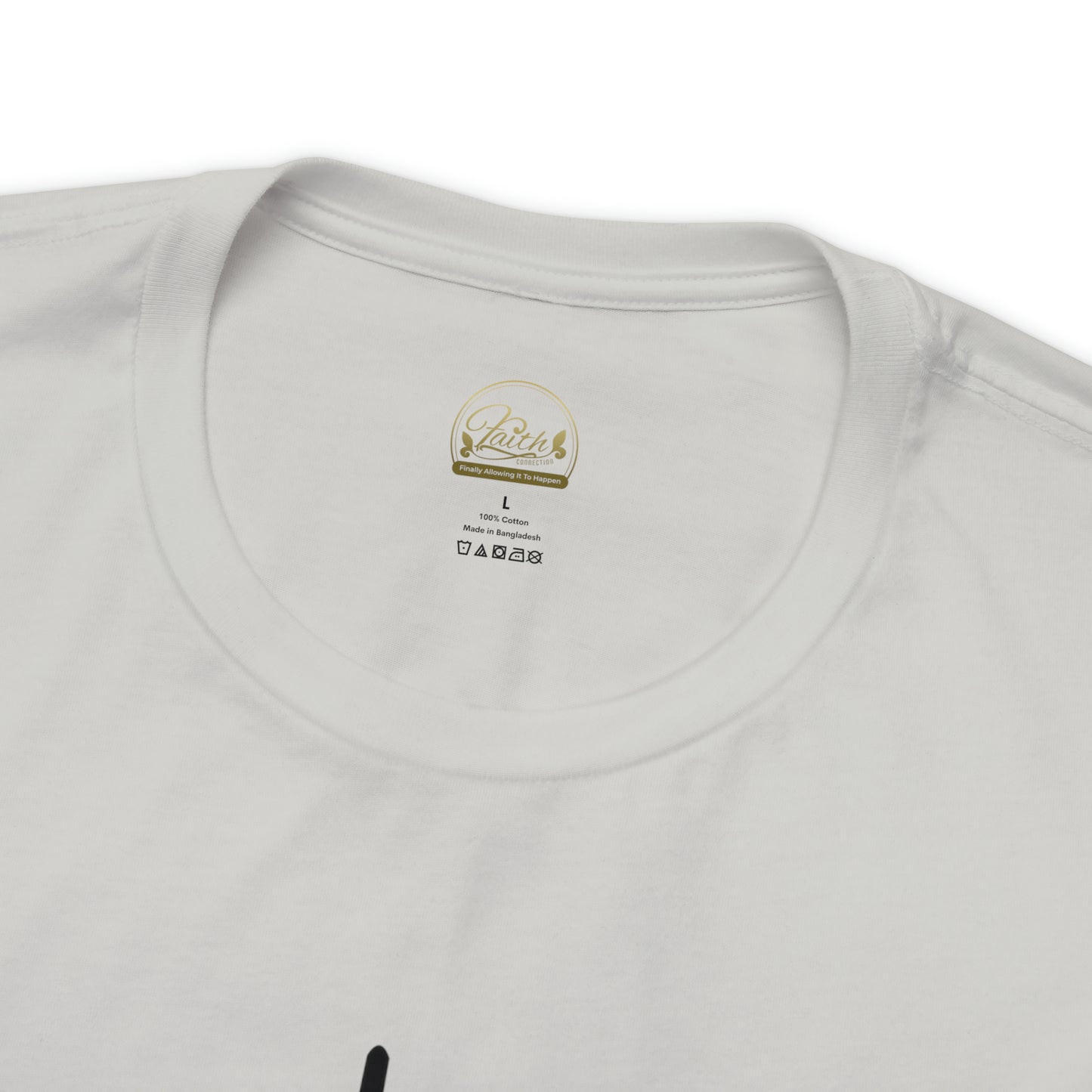 Cursive Faith with Cross Tee - Black Font
