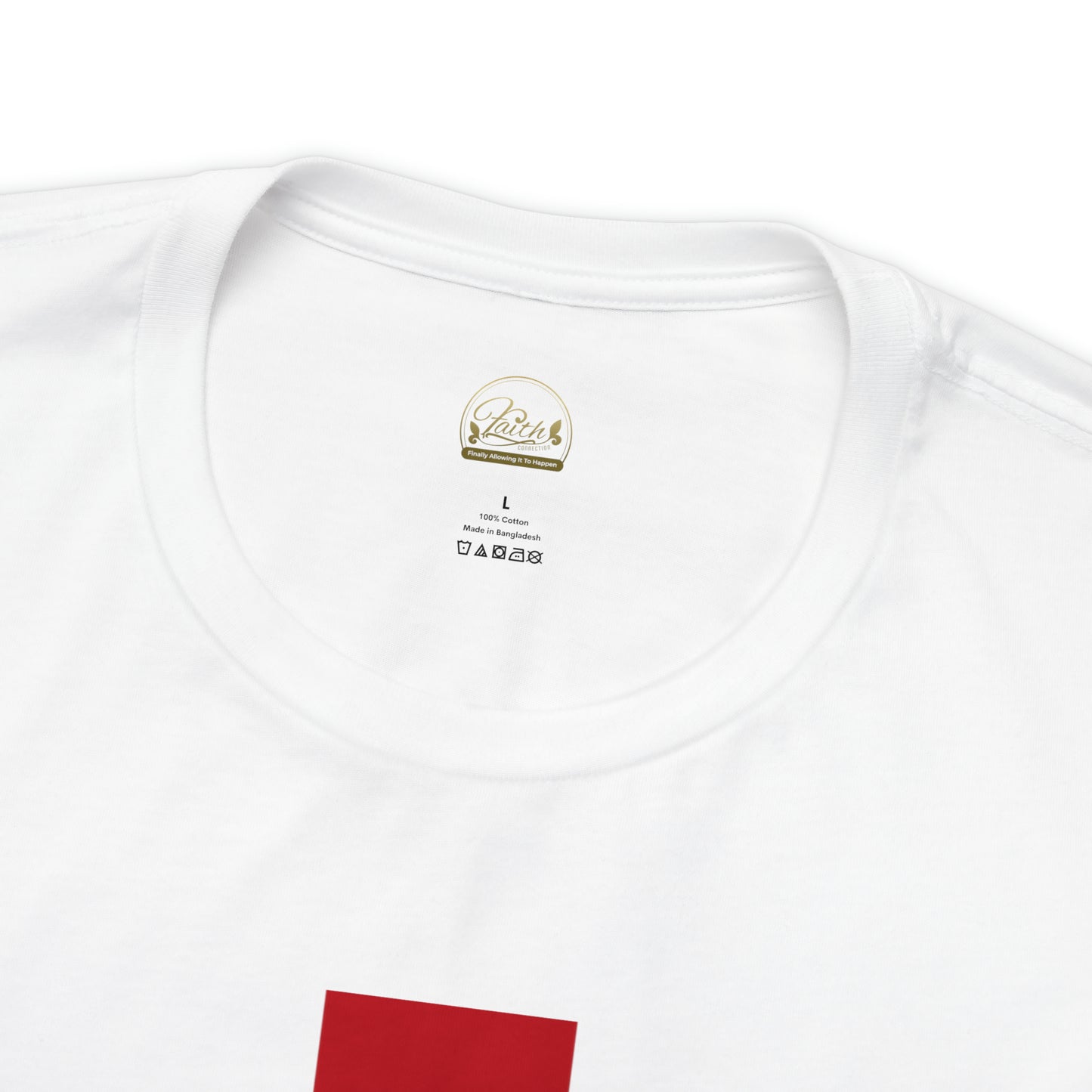 Finally Allowing It to Happen Cross Short Sleeve Tee - Black Text/Red Cross