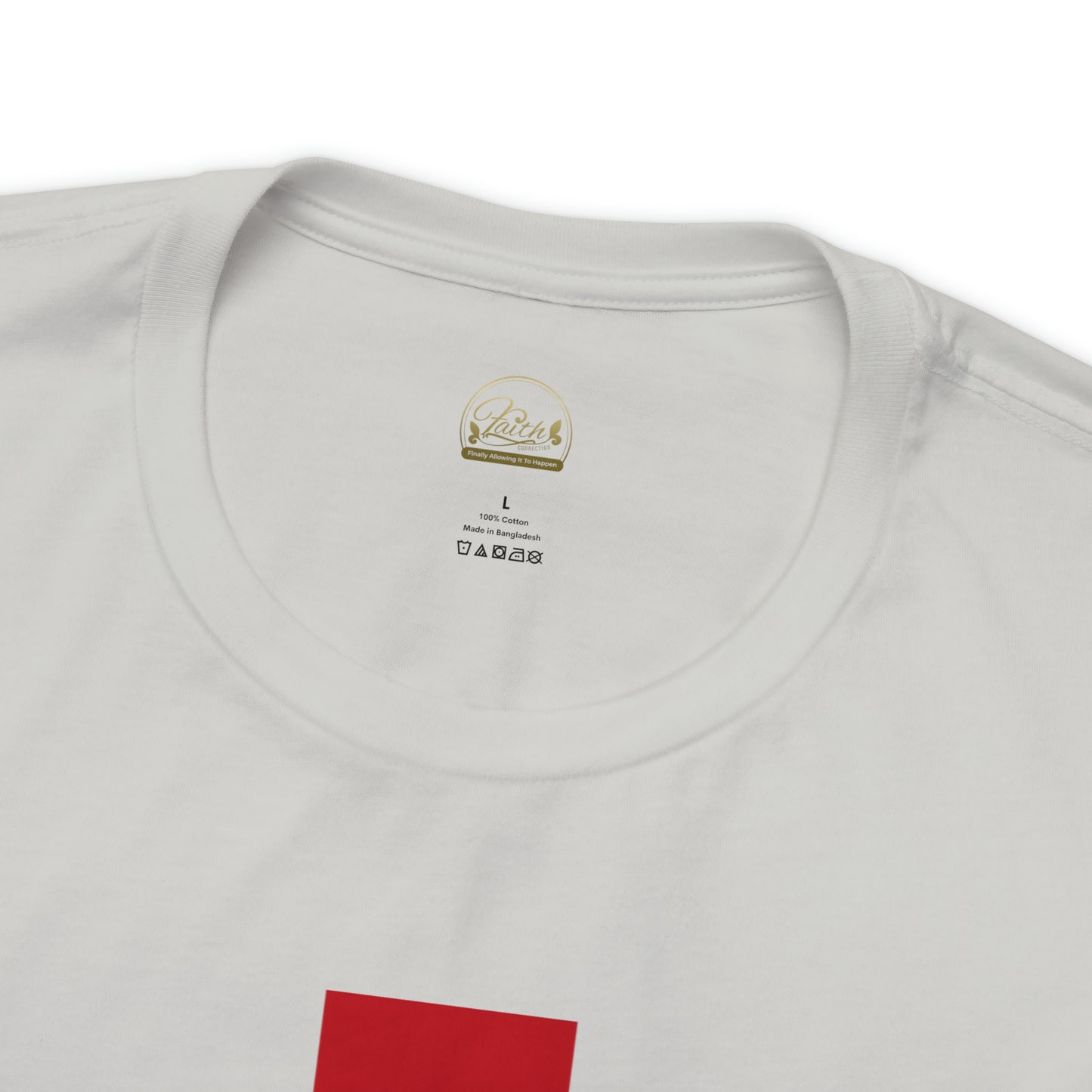 Finally Allowing It to Happen Cross Short Sleeve Tee - Black Text/Red Cross