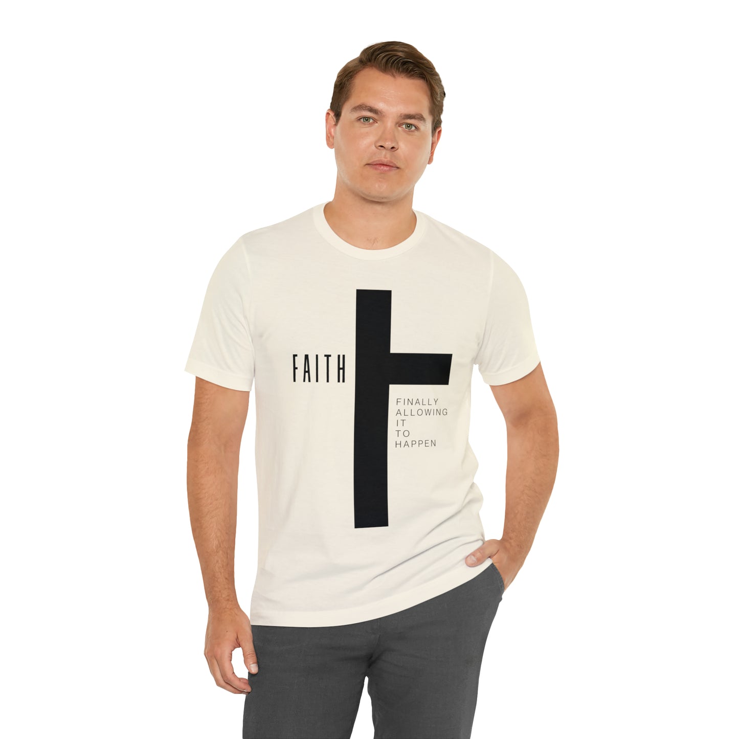 Finally Allowing It to Happen Cross Short Sleeve Tee - Black Cross