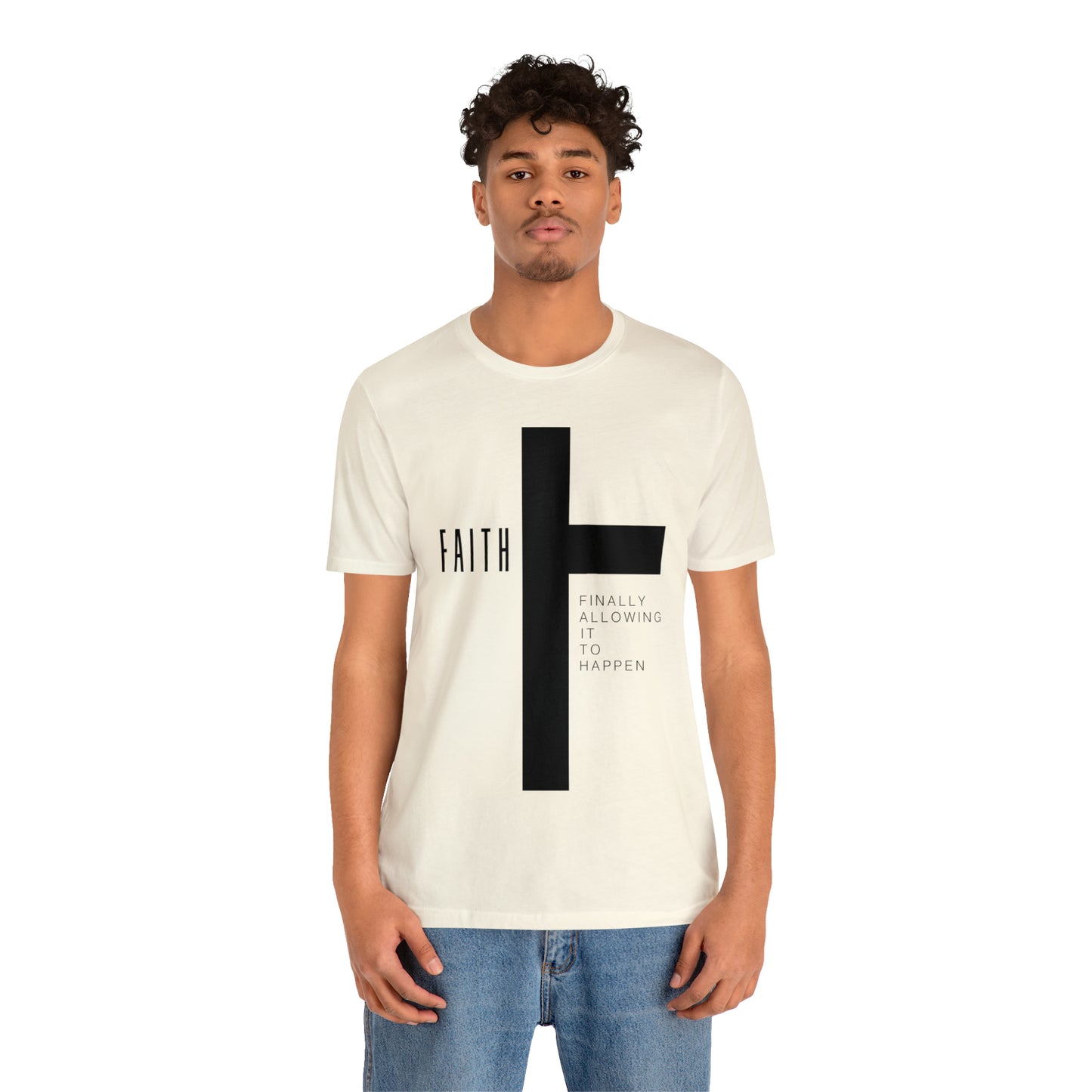 Finally Allowing It to Happen Cross Short Sleeve Tee - Black Cross