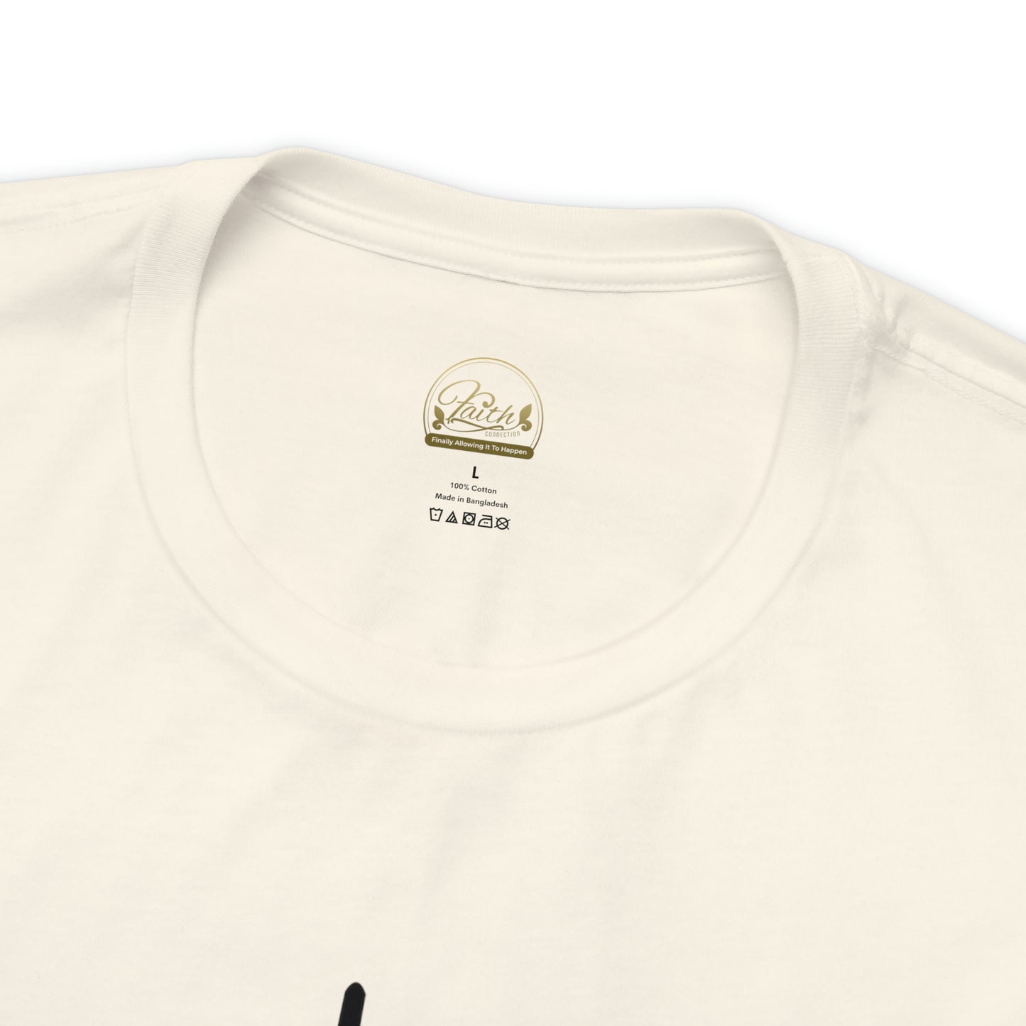 Cursive Faith with Cross Tee - Black Font