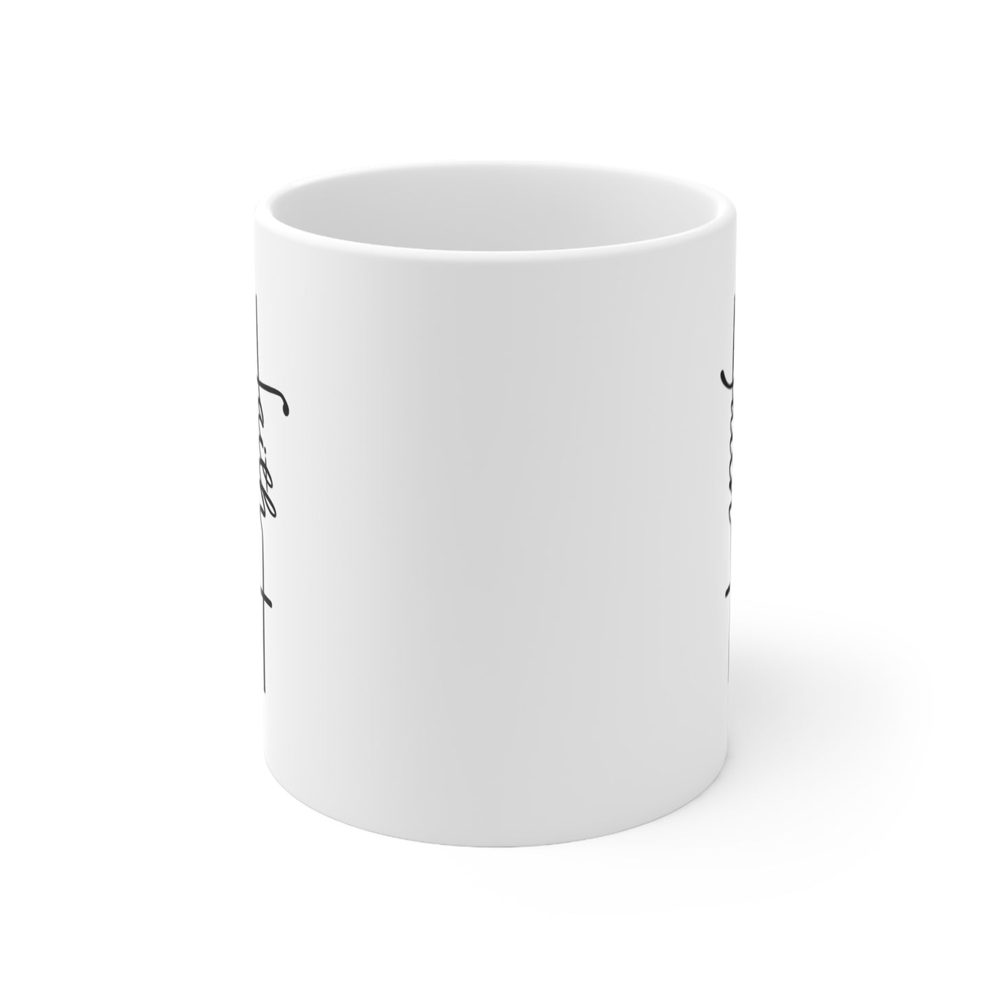 Cursive Faith with Cross Mug