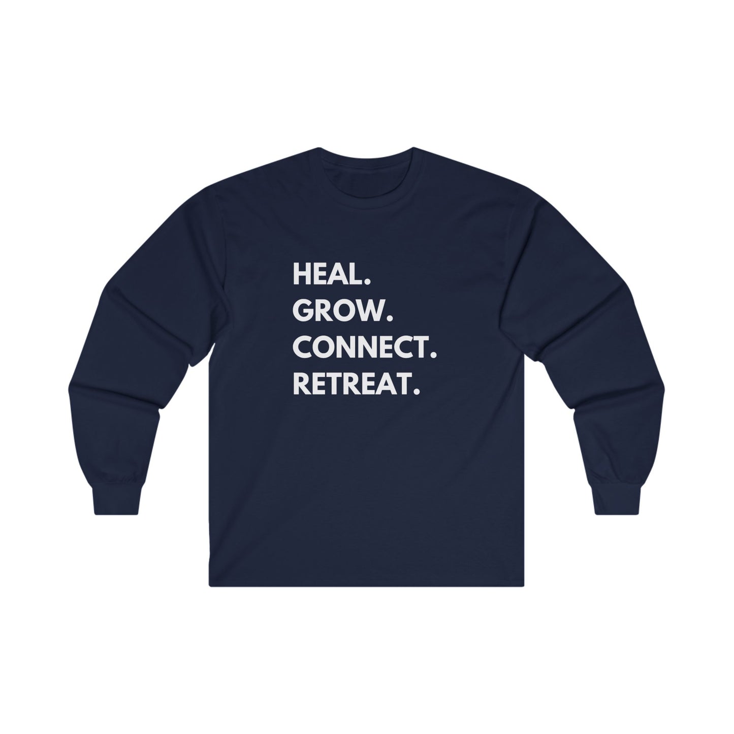 Heal Grow Connect Retreat Long Sleeve Tee