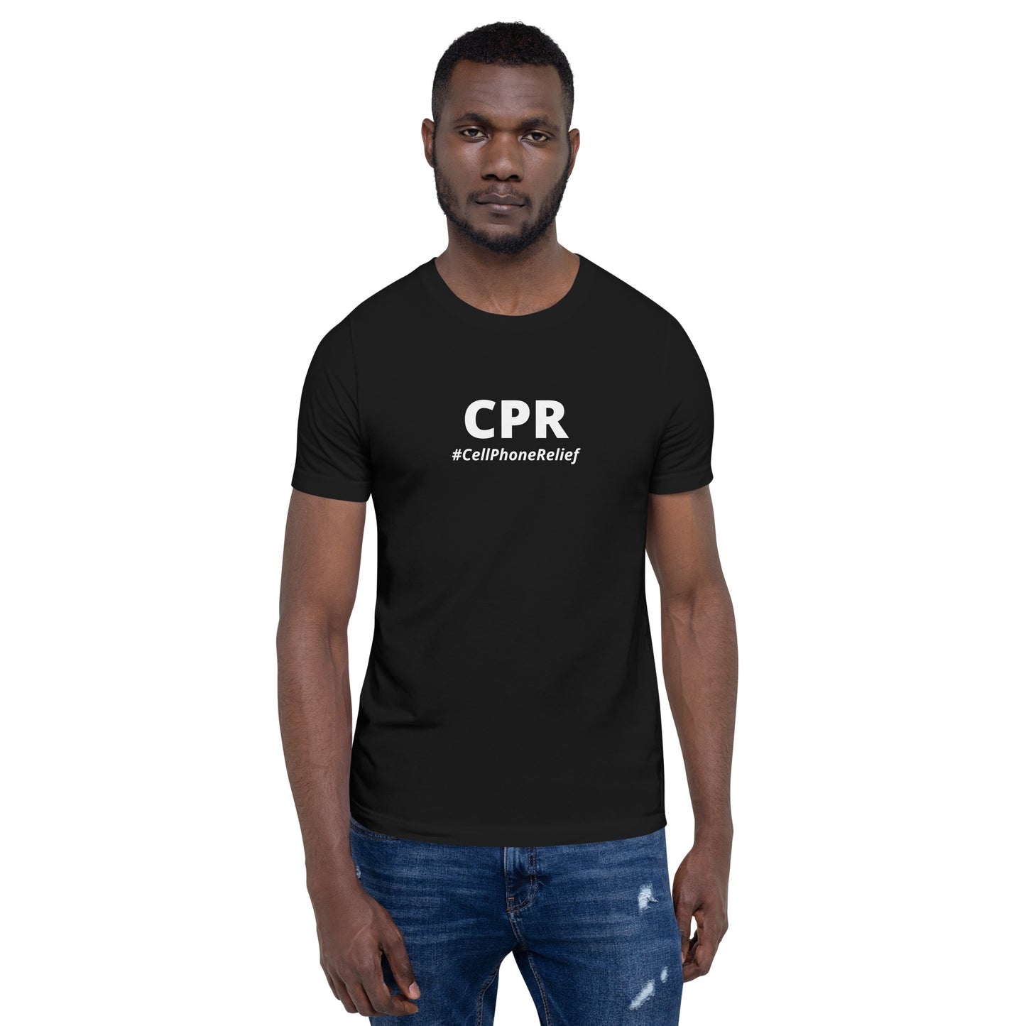 CPR (Cell Phone Relief) Unisex t-shirt - Black
