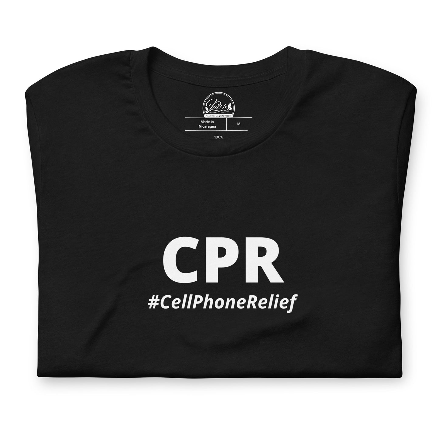 CPR (Cell Phone Relief) Unisex t-shirt - Black