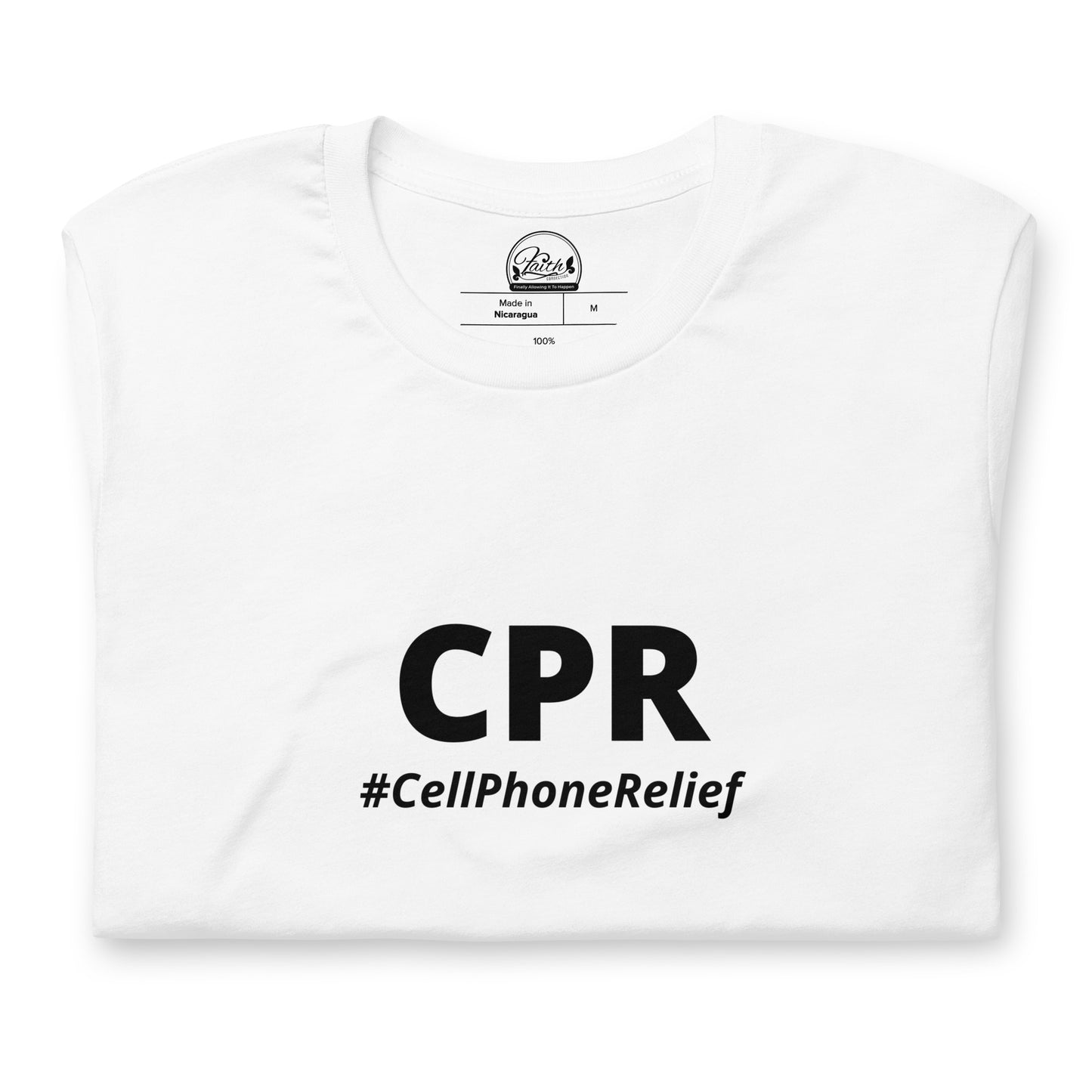 CPR (Cell Phone Relief) Unisex t-shirt - White