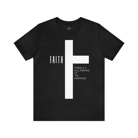 Finally Allowing It to Happen Cross Short Sleeve Tee - White Cross