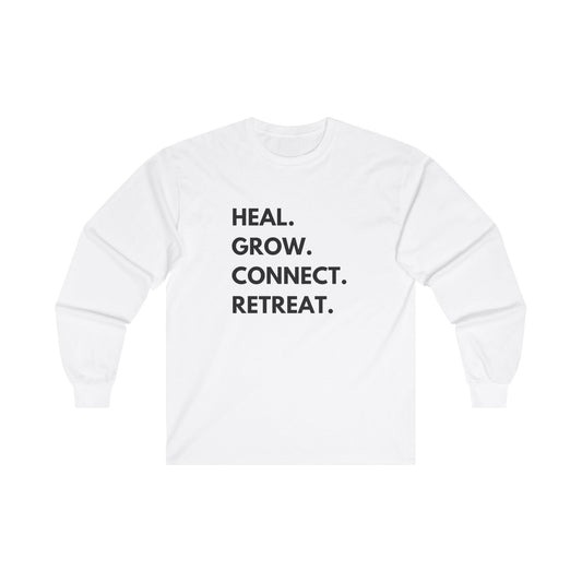 Heal Grow Connect Retreat Long Sleeve Tee