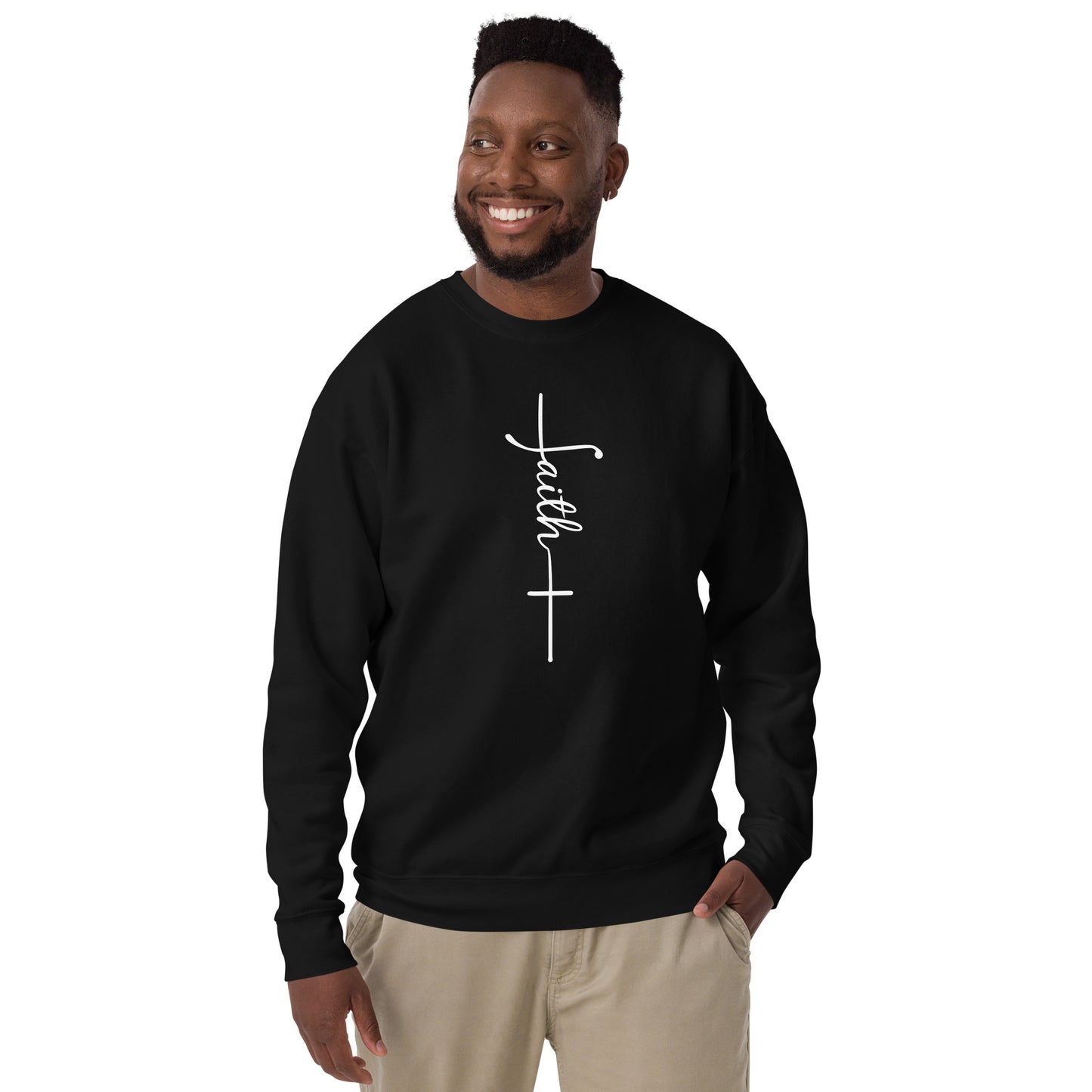 Cursive Faith with Cross Sweatshirt